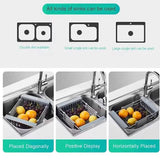 Stainless Steel Frame Drain Basket Telescopic Sink Frame Kitchen Tools & Gadgets - Tophatter Daily Deals