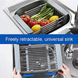 Stainless Steel Frame Drain Basket Telescopic Sink Frame Kitchen Tools & Gadgets - Tophatter Daily Deals