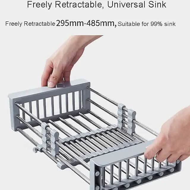 Stainless Steel Frame Drain Basket Telescopic Sink Frame Kitchen Tools & Gadgets - Tophatter Daily Deals