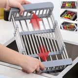 Stainless Steel Frame Drain Basket Telescopic Sink Frame Kitchen Tools & Gadgets - Tophatter Daily Deals