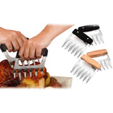 Stainless Steel Meat-Shredding Claws with Wooden Handle Kitchen Tools & Gadgets - Tophatter Daily Deals