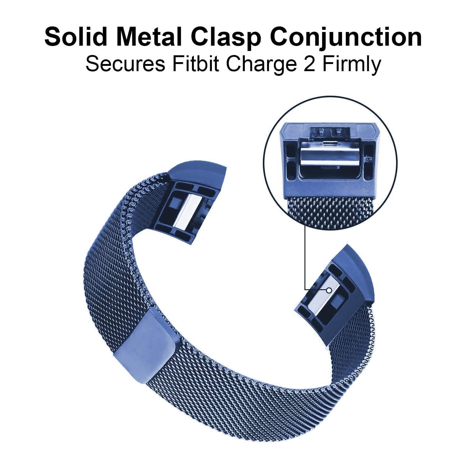 Stainless Steel Mesh Milanese Loop Band for Fitbit Charge 2 Mobile Accessories - Tophatter Daily Deals