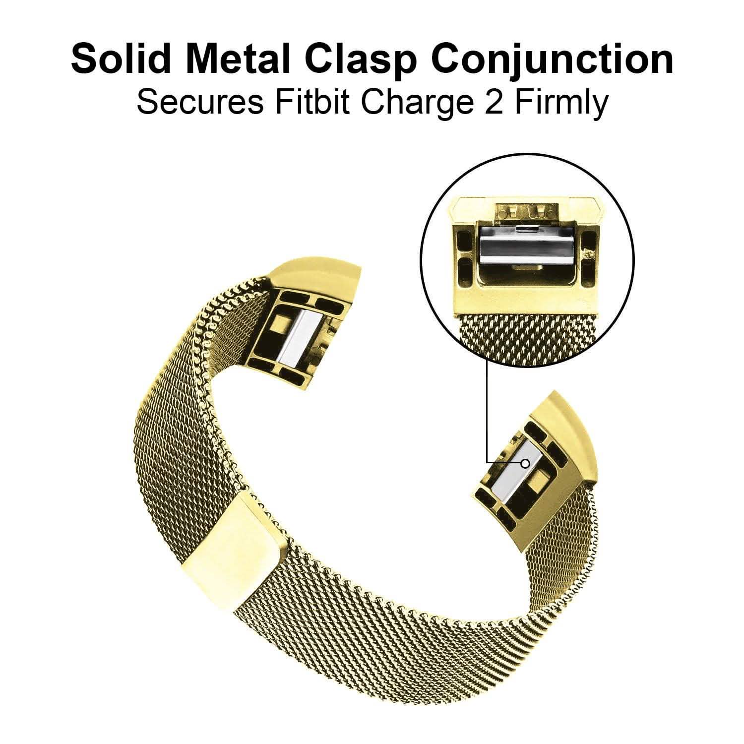 Stainless Steel Mesh Milanese Loop Band for Fitbit Charge 2 Mobile Accessories - Tophatter Daily Deals