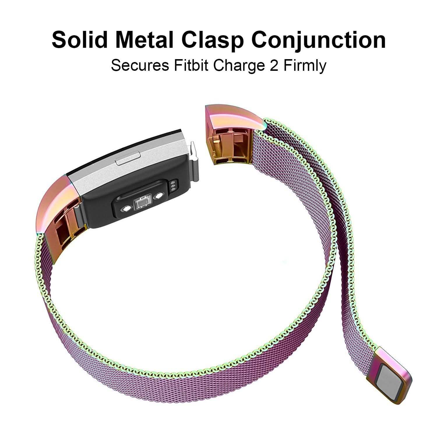 Stainless Steel Mesh Milanese Loop Band for Fitbit Charge 2 Mobile Accessories - Tophatter Daily Deals