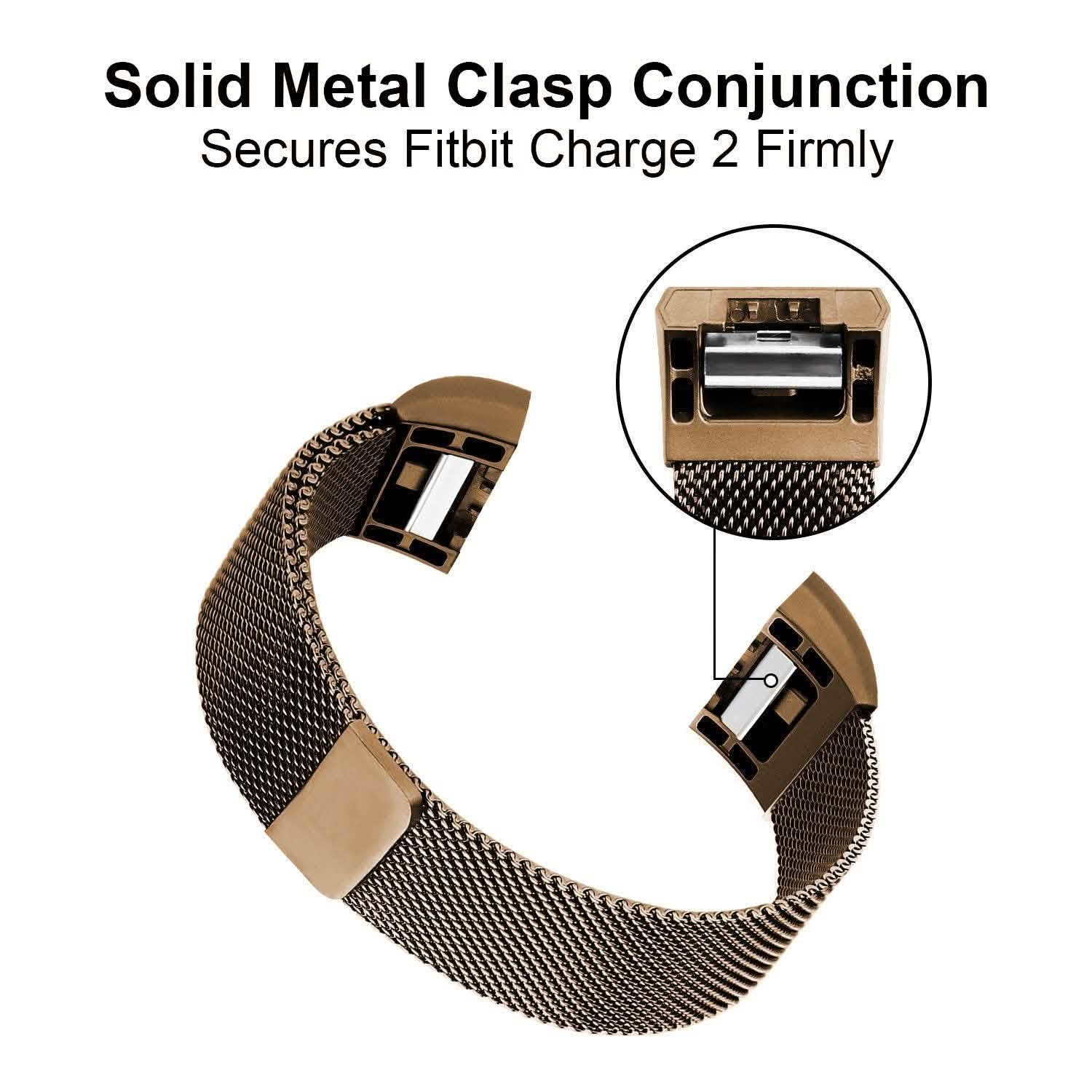 Stainless Steel Mesh Milanese Loop Band for Fitbit Charge 2 Mobile Accessories - Tophatter Daily Deals