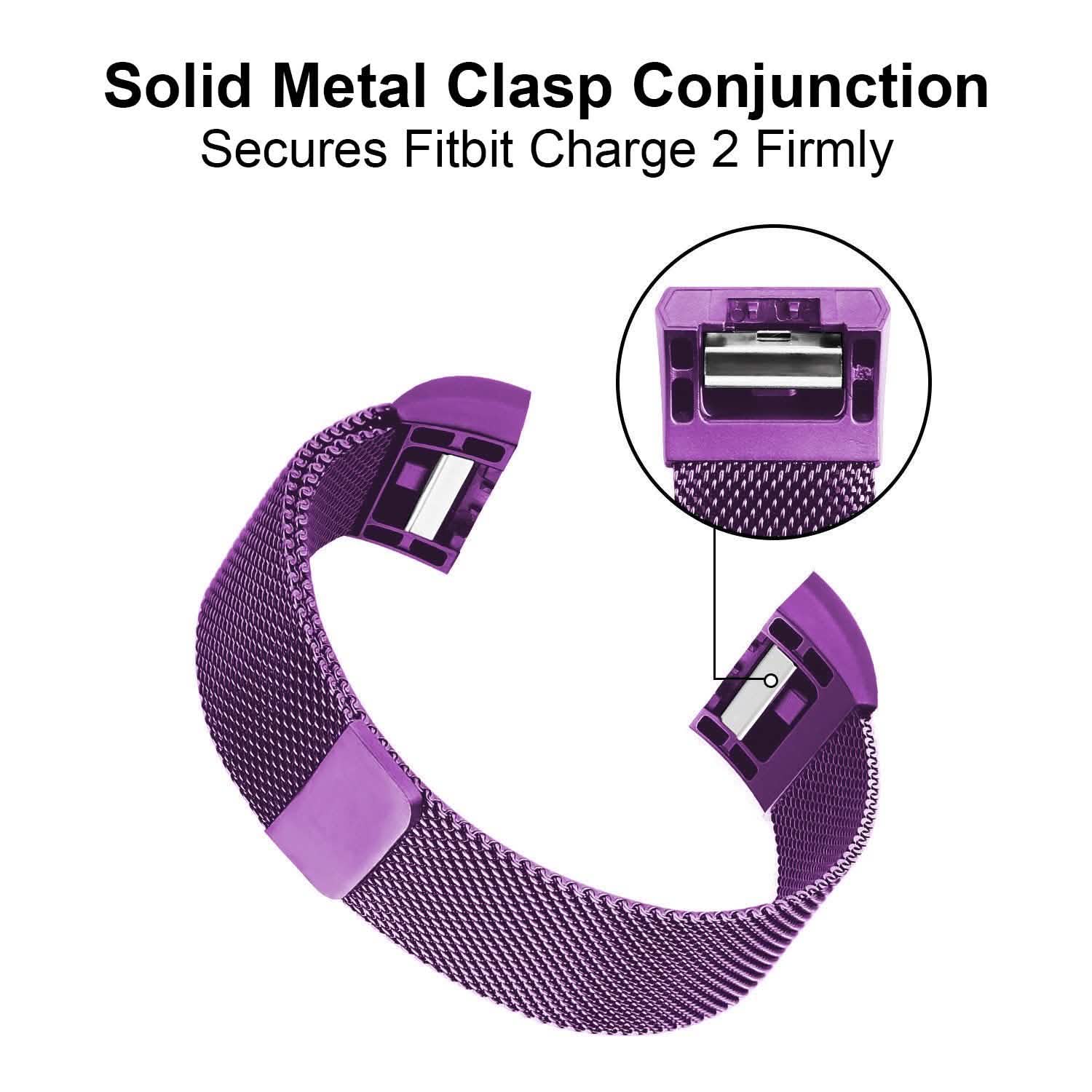 Stainless Steel Mesh Milanese Loop Band for Fitbit Charge 2 Mobile Accessories - Tophatter Daily Deals