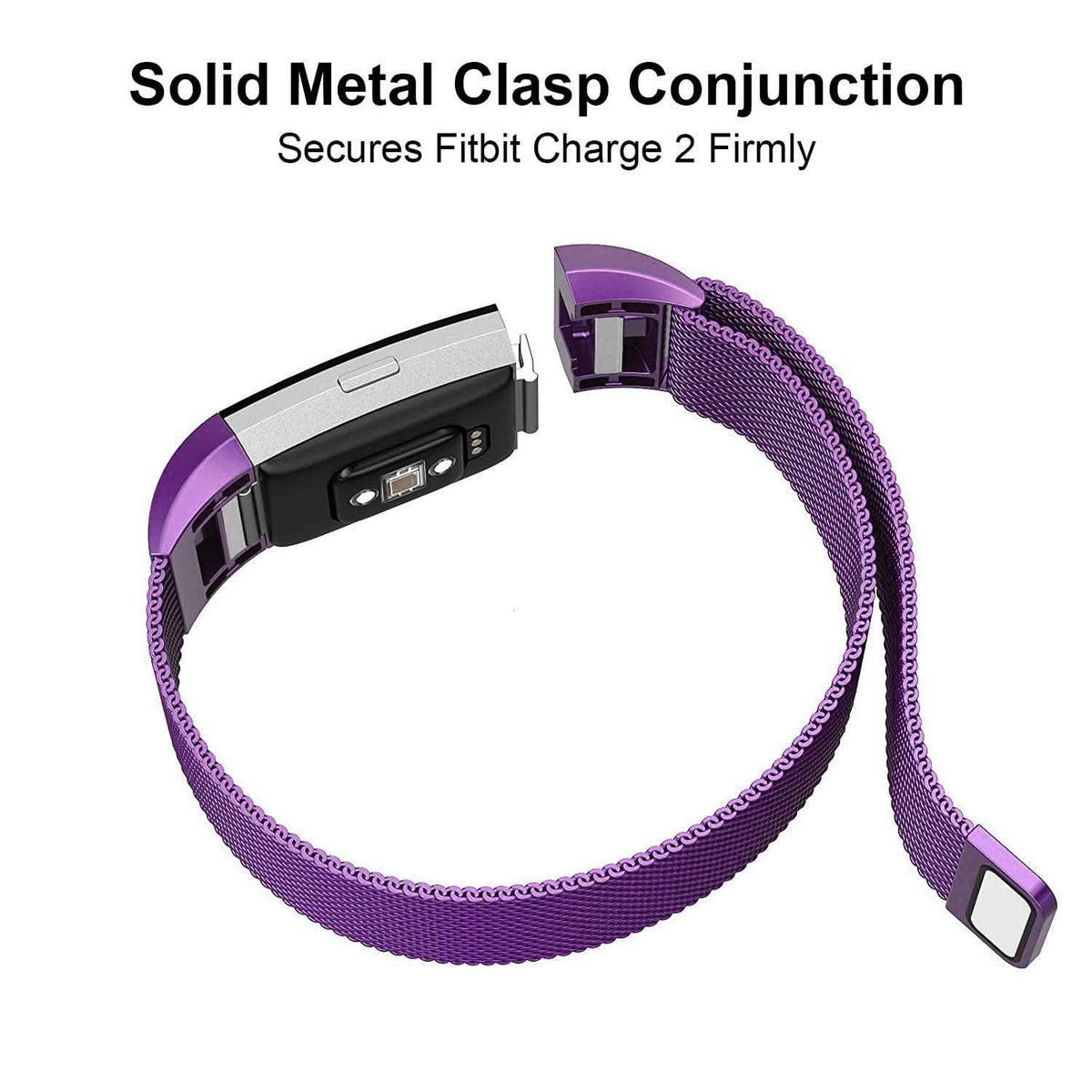 Stainless Steel Mesh Milanese Loop Band for Fitbit Charge 2 Mobile Accessories - Tophatter Daily Deals