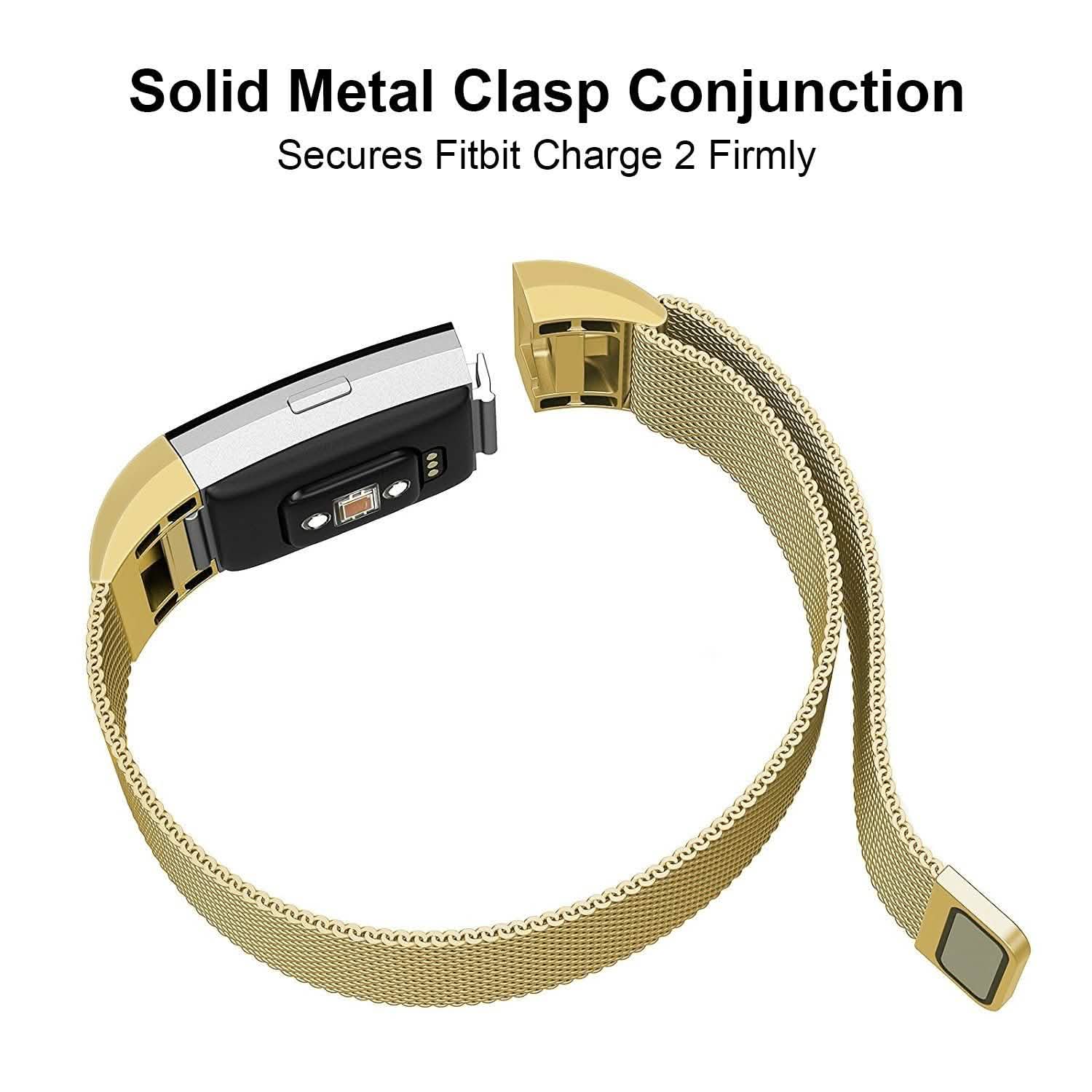 Stainless Steel Mesh Milanese Loop Band for Fitbit Charge 2 Mobile Accessories - Tophatter Daily Deals