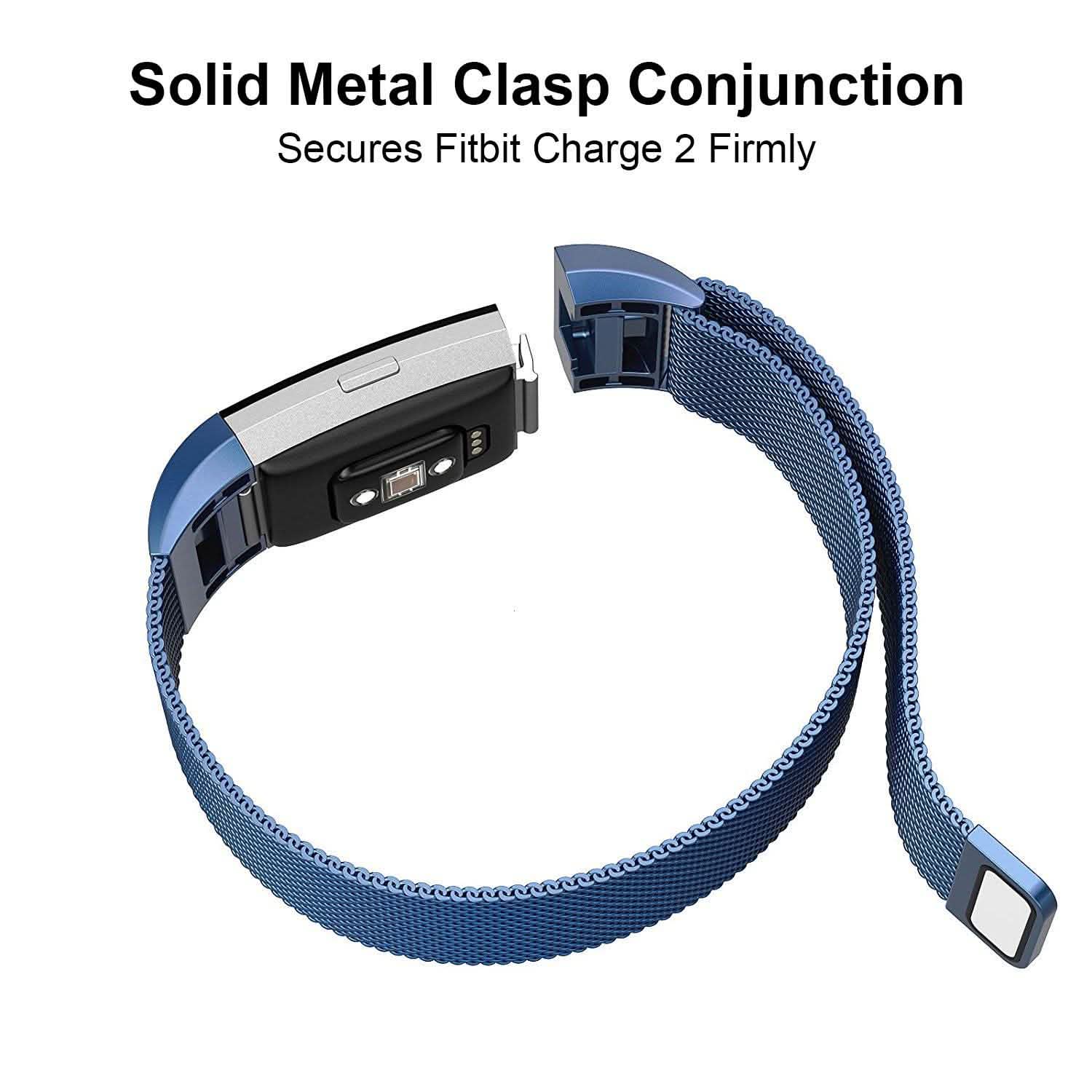 Stainless Steel Mesh Milanese Loop Band for Fitbit Charge 2 Mobile Accessories - Tophatter Daily Deals