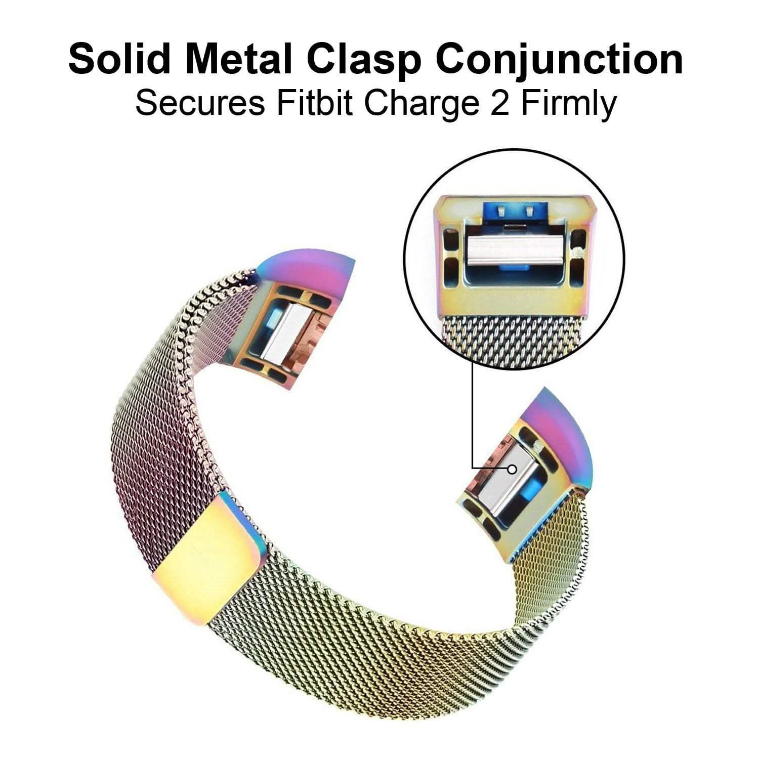 Stainless Steel Mesh Milanese Loop Band for Fitbit Charge 2 Mobile Accessories - Tophatter Daily Deals
