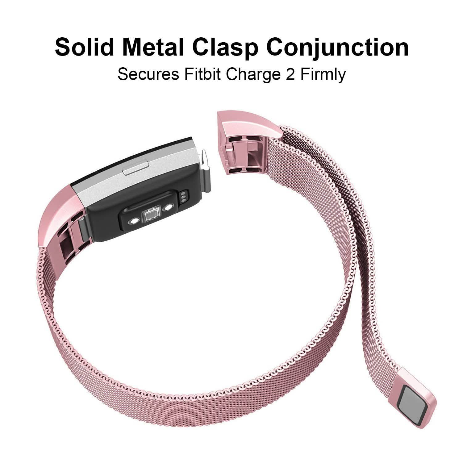 Stainless Steel Mesh Milanese Loop Band for Fitbit Charge 2 Mobile Accessories - Tophatter Daily Deals