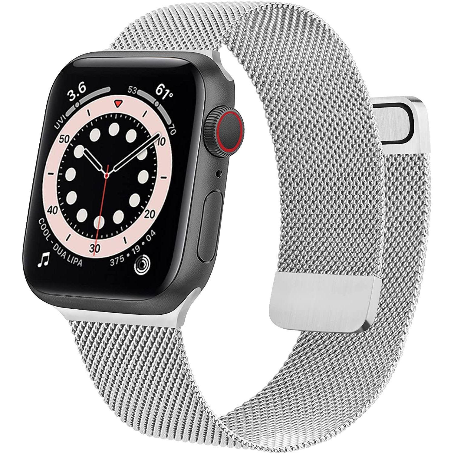 Stainless Steel Mesh Strap Replacement for Apple Watch Silver Watch Band - Tophatter Daily Deals