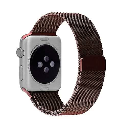 Stainless Steel Milanese Loop Band Replacement for Apple Watches Coffee Smart Watches - Tophatter Daily Deals