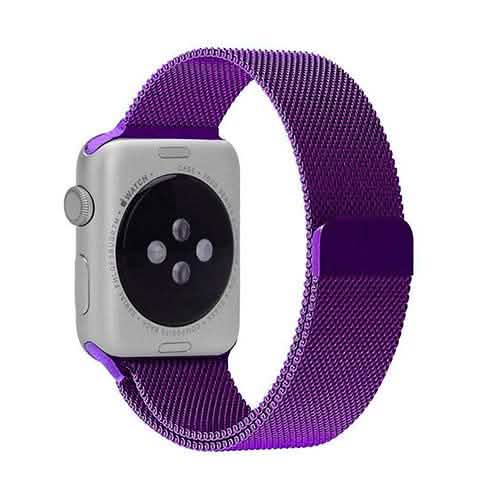 Stainless Steel Milanese Loop Band Replacement for Apple Watches Plum Smart Watches - Tophatter Daily Deals