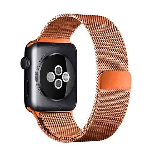 Stainless Steel Milanese Loop Band Replacement for Apple Watches Rose Gold Smart Watches - Tophatter Daily Deals
