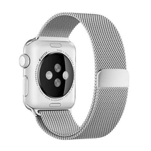 Stainless Steel Milanese Loop Band Replacement for Apple Watches Silver Smart Watches - Tophatter Daily Deals