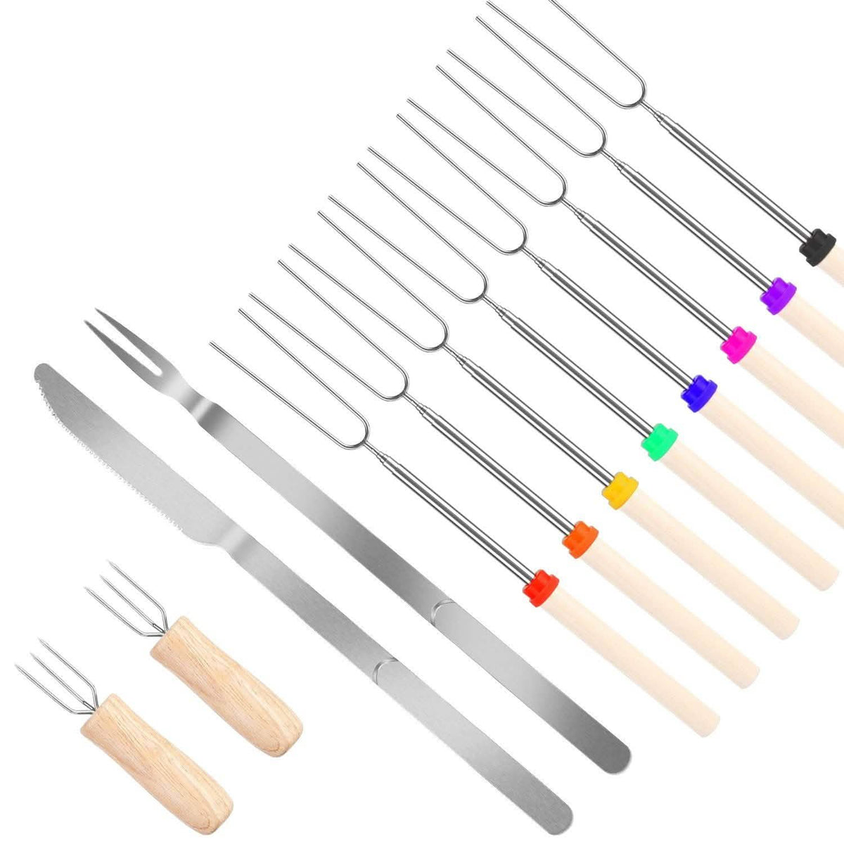 Stainless Steel Roasting Sticks Garden & Patio - Tophatter Daily Deals