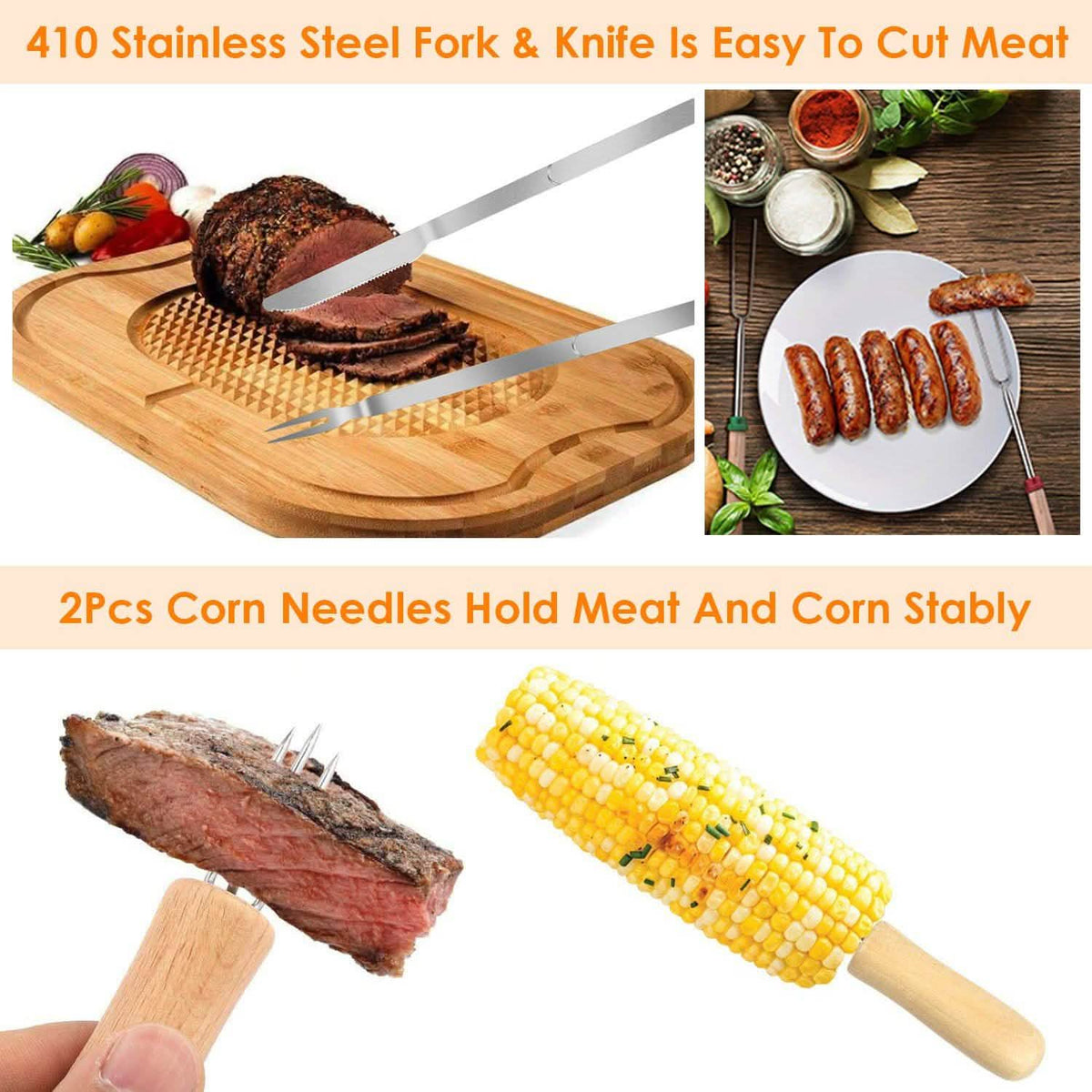 Stainless Steel Roasting Sticks Garden & Patio - Tophatter Daily Deals