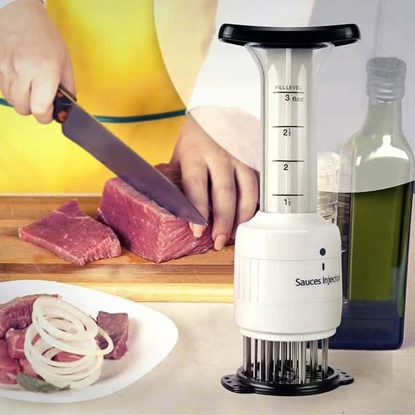 Stainless Steel Seasoning and Marinade Injector Needle Meat Tenderizer Kitchen Tools & Gadgets - Tophatter Daily Deals