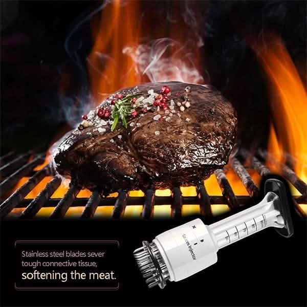 Stainless Steel Seasoning and Marinade Injector Needle Meat Tenderizer Kitchen Tools & Gadgets - Tophatter Daily Deals