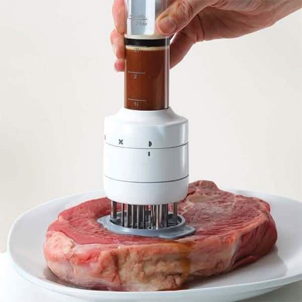 Stainless Steel Seasoning and Marinade Injector Needle Meat Tenderizer Kitchen Tools & Gadgets - Tophatter Daily Deals