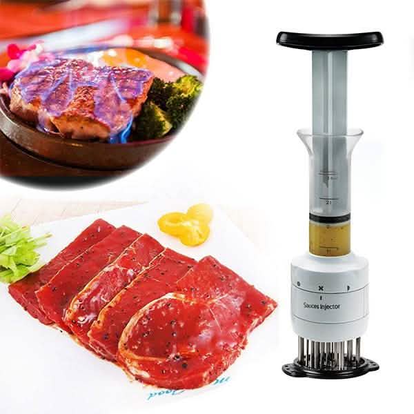 Stainless Steel Seasoning and Marinade Injector Needle Meat Tenderizer Kitchen Tools & Gadgets - Tophatter Daily Deals