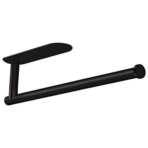 Stainless Steel Paper Towel Holder Black Kitchen Storage - Tophatter Daily Deals