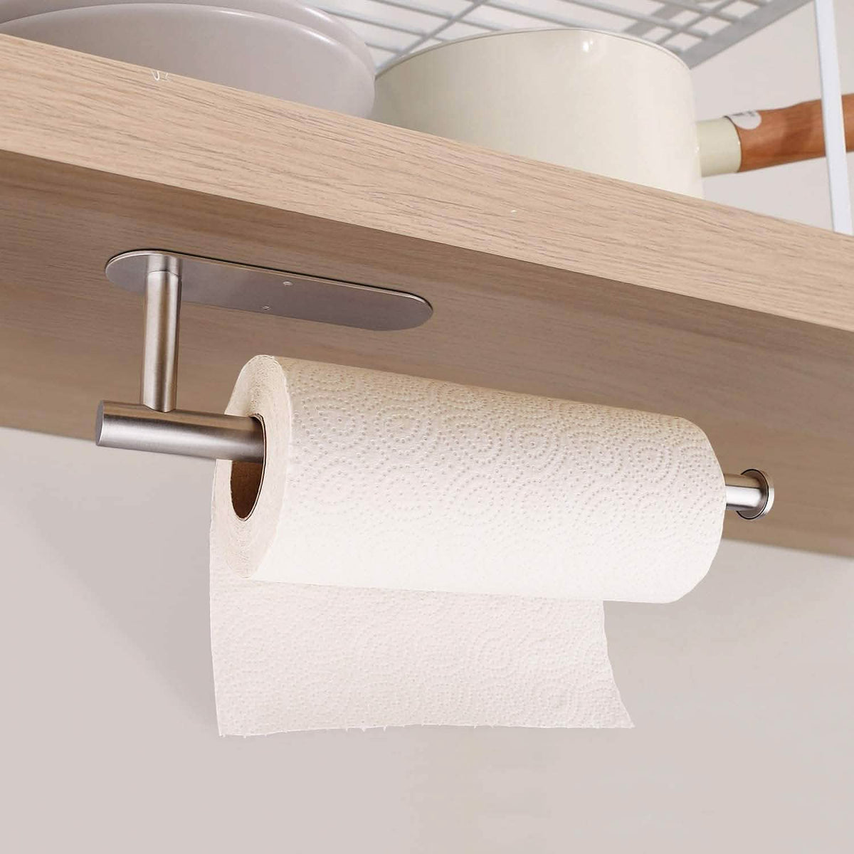Stainless Steel Paper Towel Holder Kitchen Storage - Tophatter Daily Deals