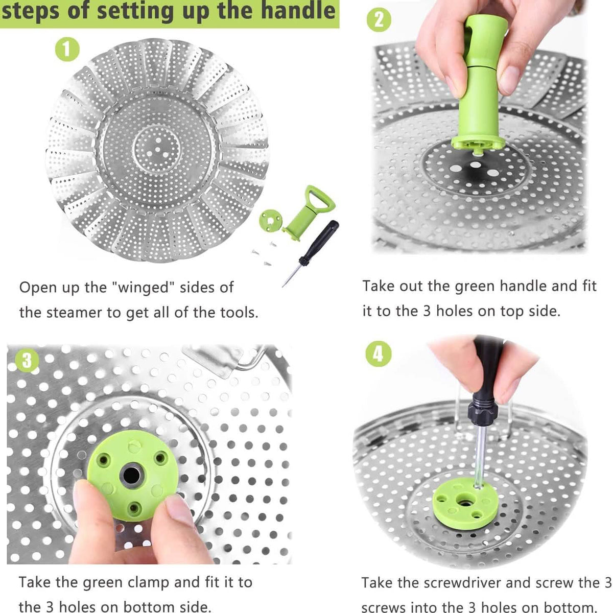 Stainless Steel Vegetable Steamer Basket Kitchen Tools & Gadgets - Tophatter Daily Deals
