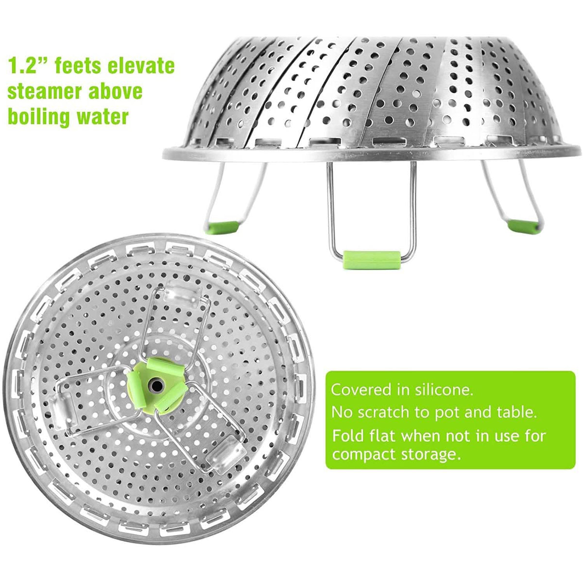 Stainless Steel Vegetable Steamer Basket Kitchen Tools & Gadgets - Tophatter Daily Deals