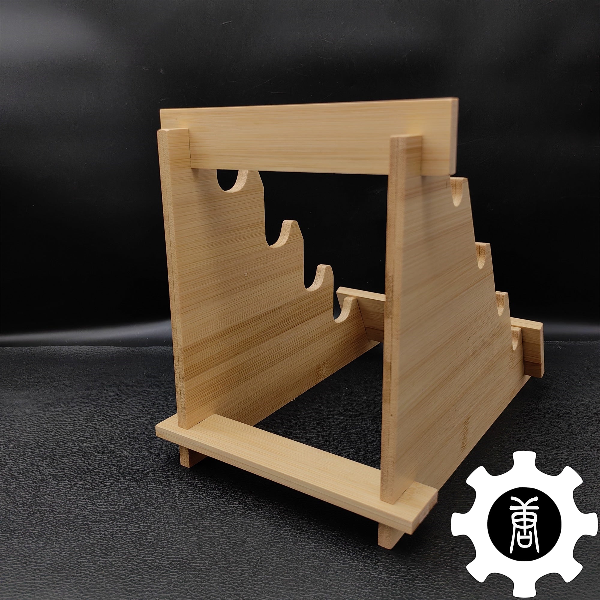 Dragon Head 4-Layer Wooden Holder Dagger Short Sword Display Stand - Tophatter Daily Deals