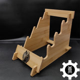 Dragon Head 4-Layer Wooden Holder Dagger Short Sword Display Stand - Tophatter Daily Deals