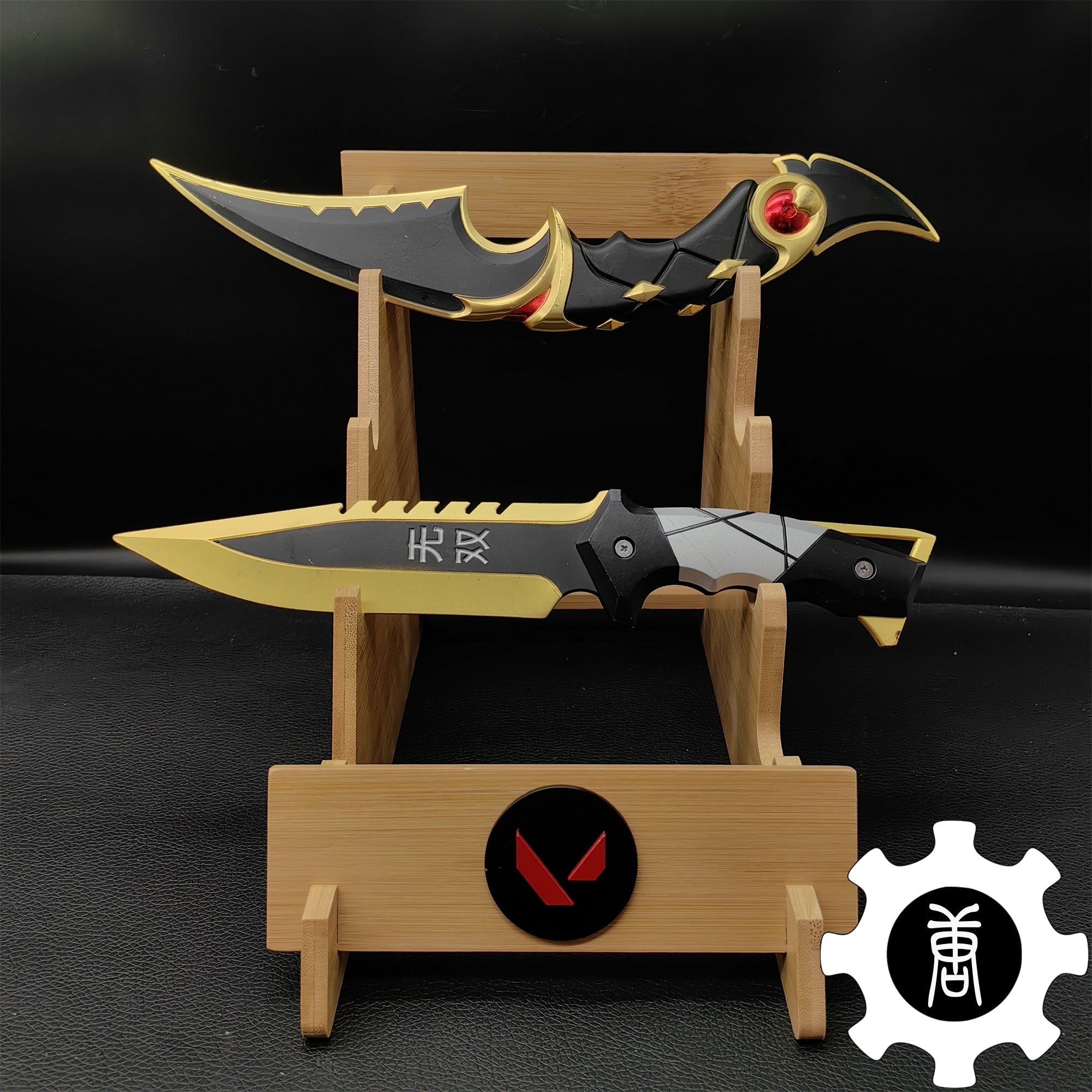 Game Knife Display Stand High-End 4-Layer Wooden Holder - Tophatter Daily Deals