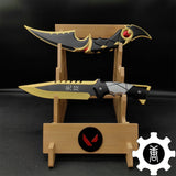 Game Knife Display Stand High-End 4-Layer Wooden Holder - Tophatter Daily Deals