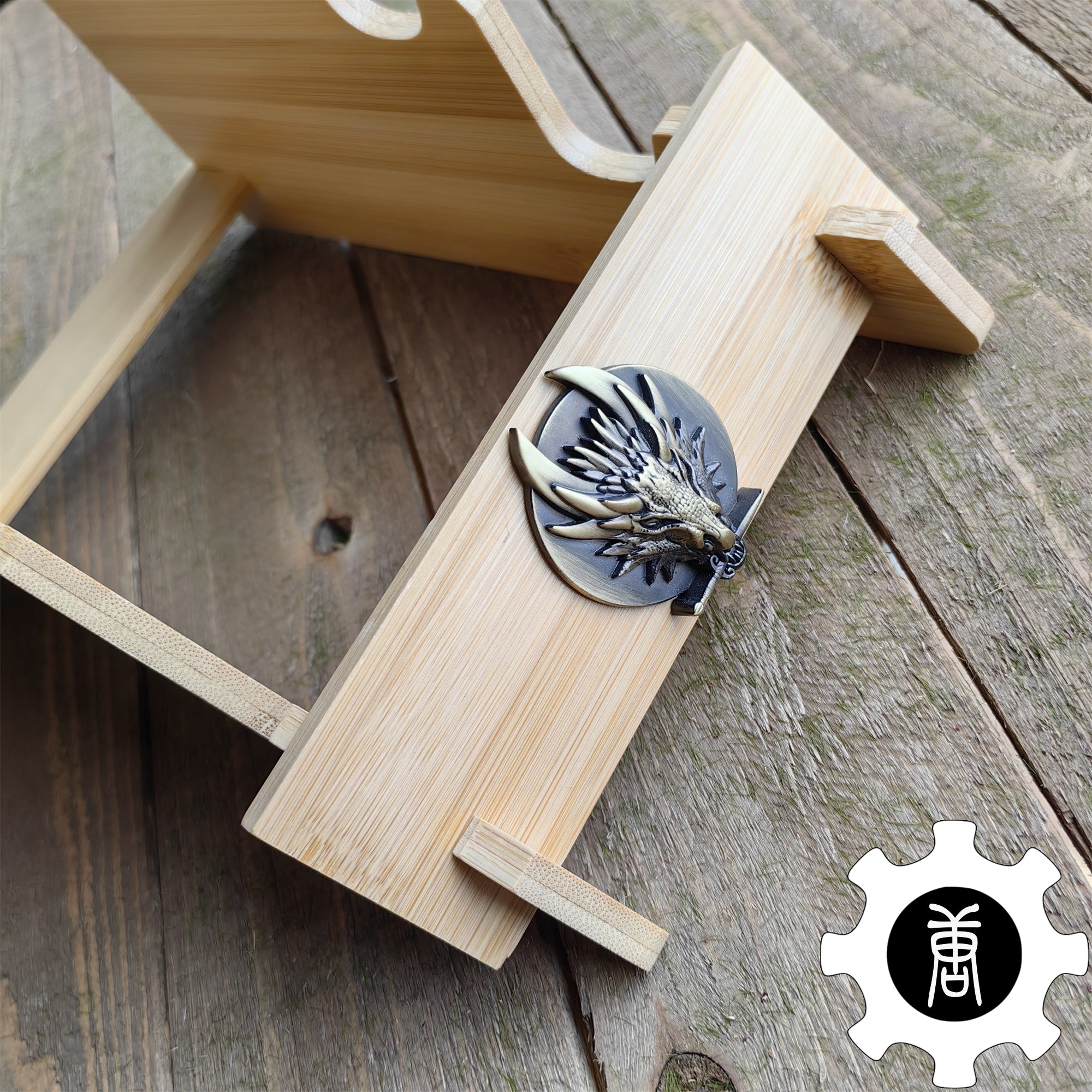 Dragon Head 4-Layer Wooden Holder Dagger Short Sword Display Stand - Tophatter Daily Deals