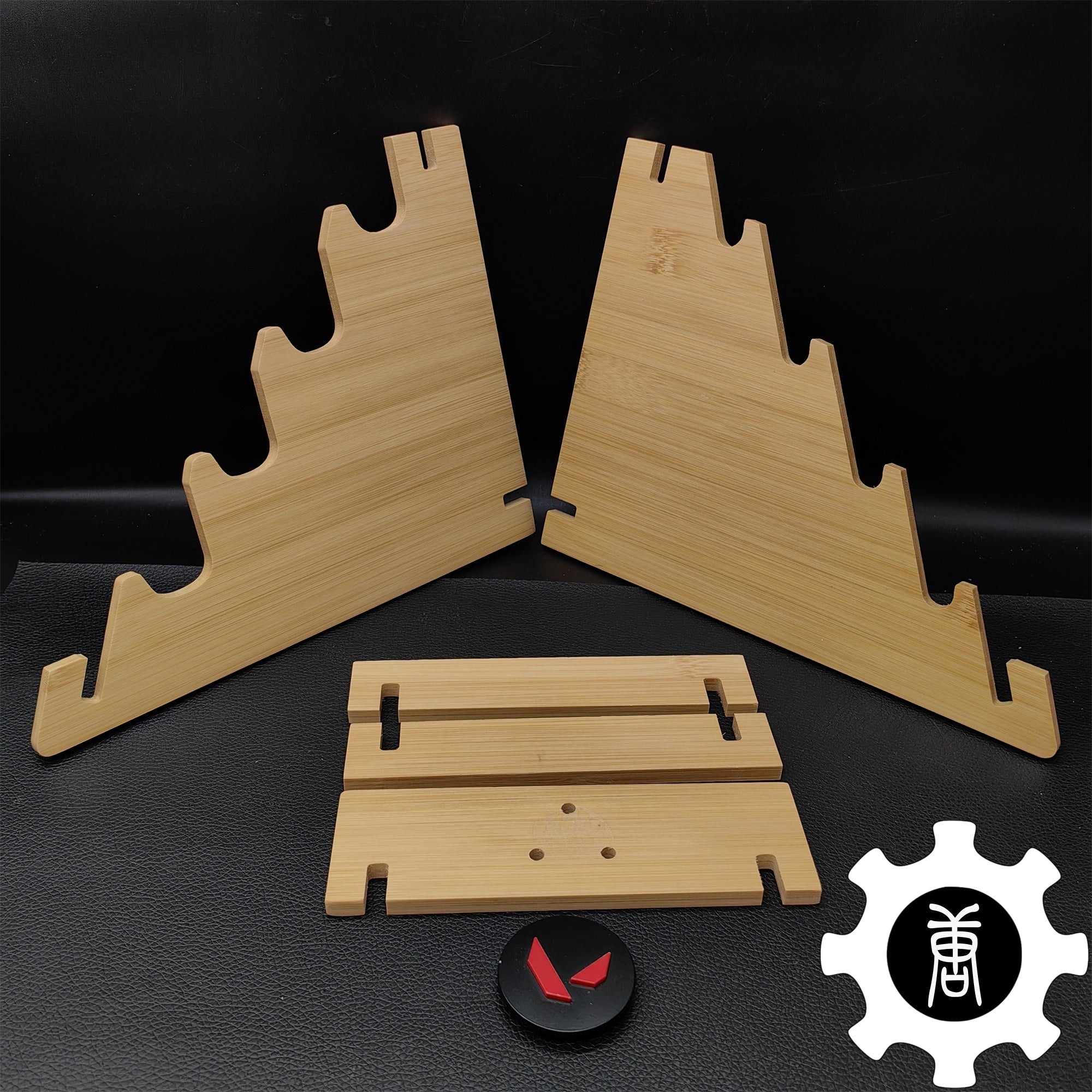 Game Knife Display Stand High-End 4-Layer Wooden Holder - Tophatter Daily Deals
