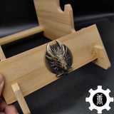Dragon Head 4-Layer Wooden Holder Dagger Short Sword Display Stand - Tophatter Daily Deals