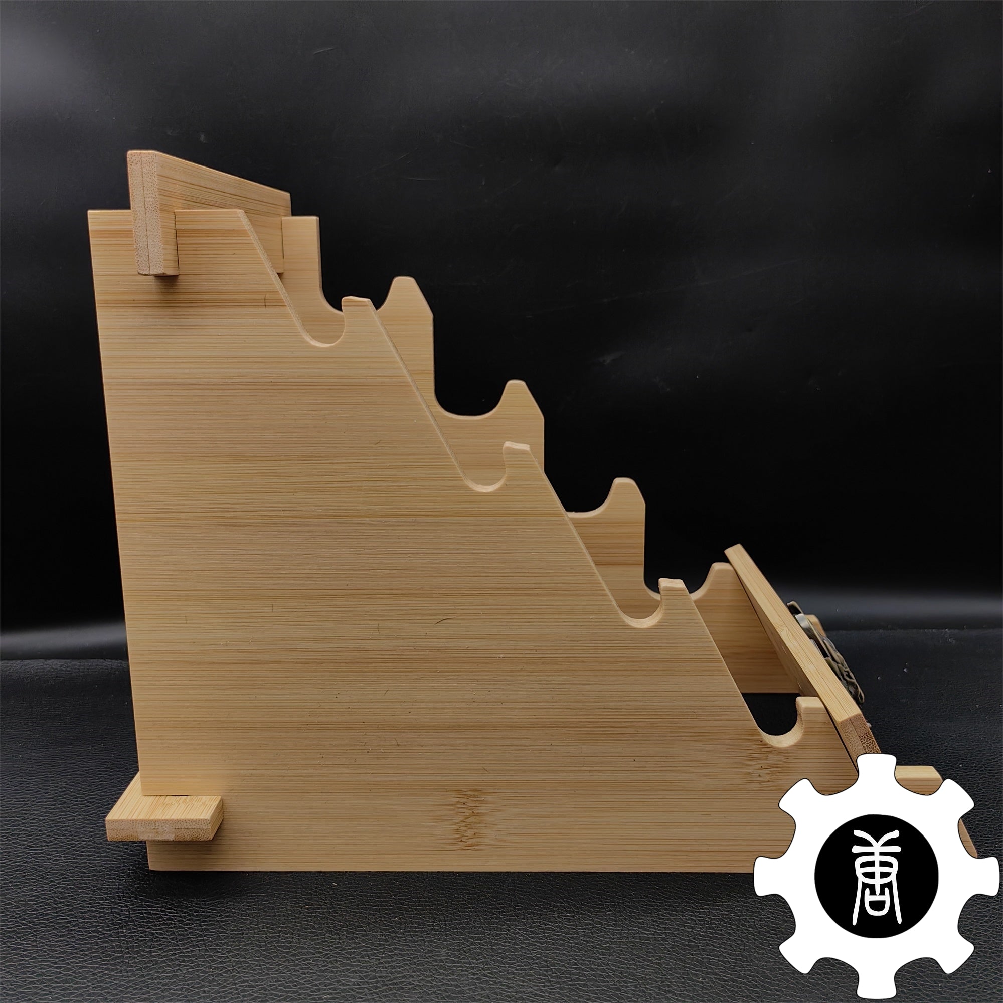 Dragon Head 4-Layer Wooden Holder Dagger Short Sword Display Stand - Tophatter Daily Deals