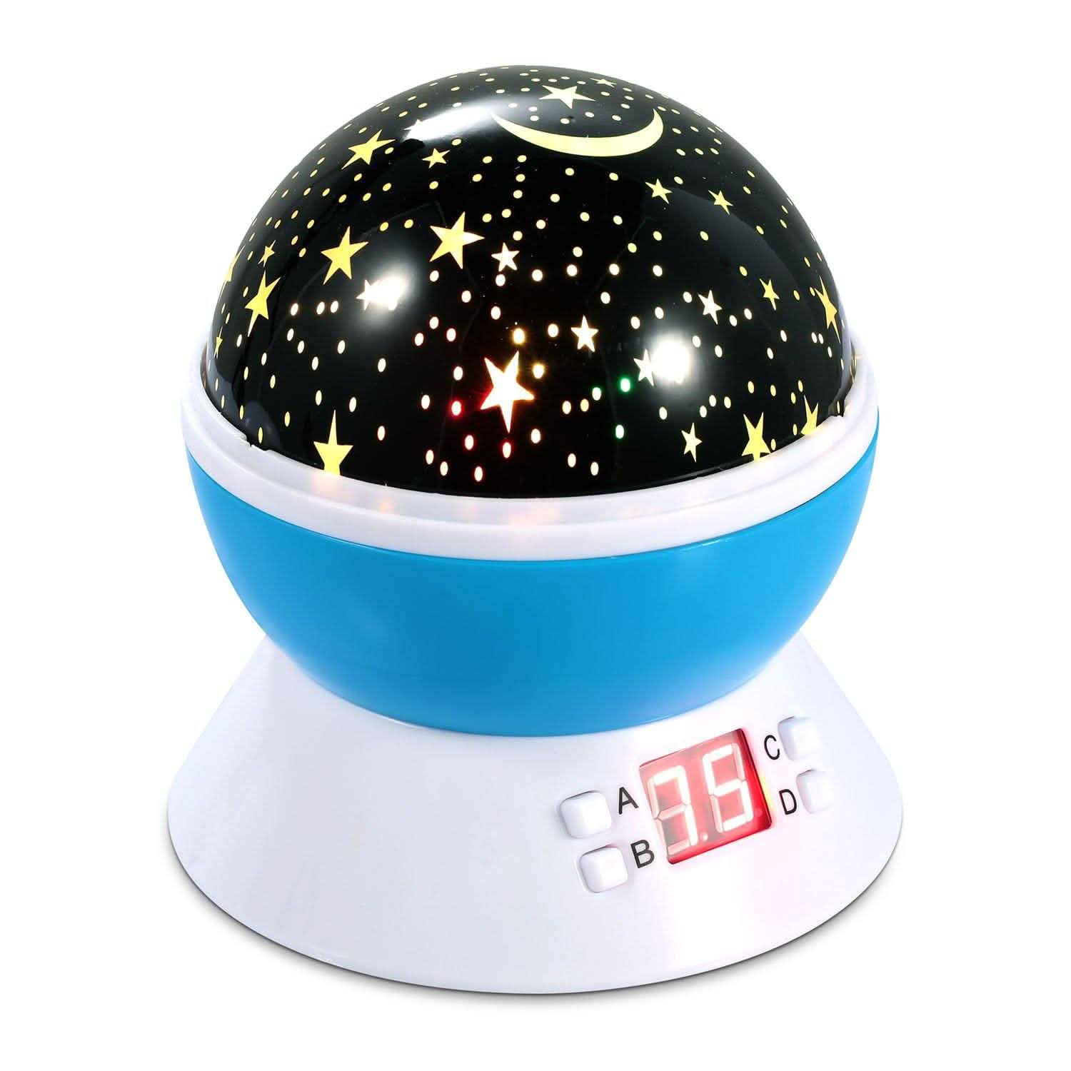 Star Moon LED Projector Lamp Kids Night Light Indoor Lighting - Tophatter Daily Deals