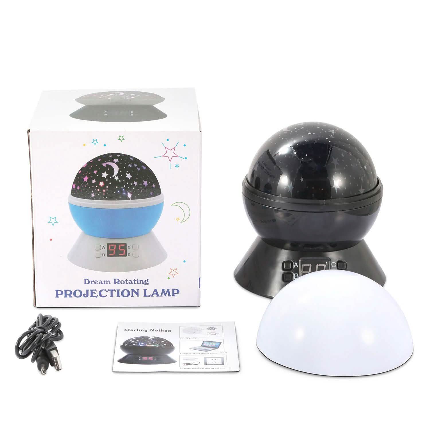 Star Moon LED Projector Lamp Kids Night Light Indoor Lighting - Tophatter Daily Deals