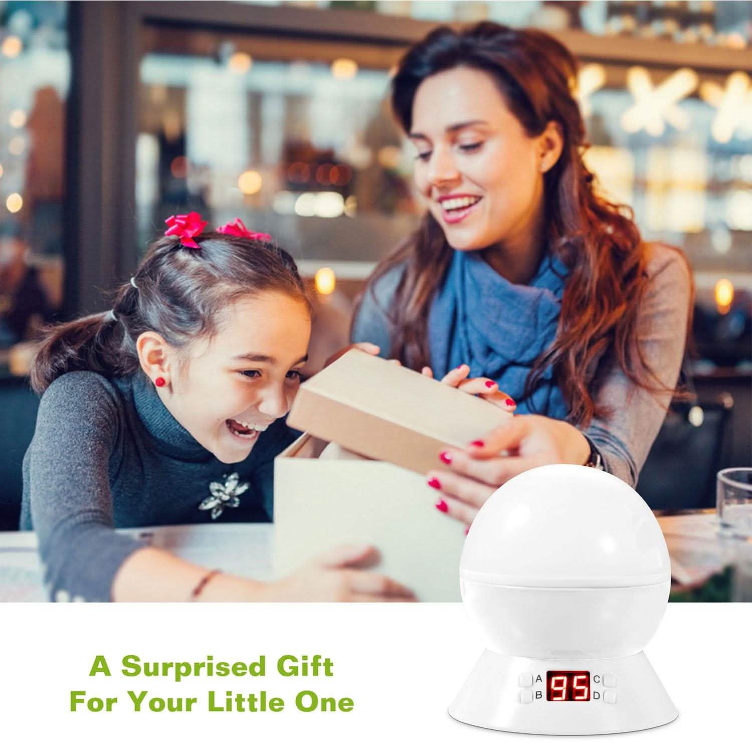 Star Moon LED Projector Lamp Kids Night Light Indoor Lighting - Tophatter Daily Deals