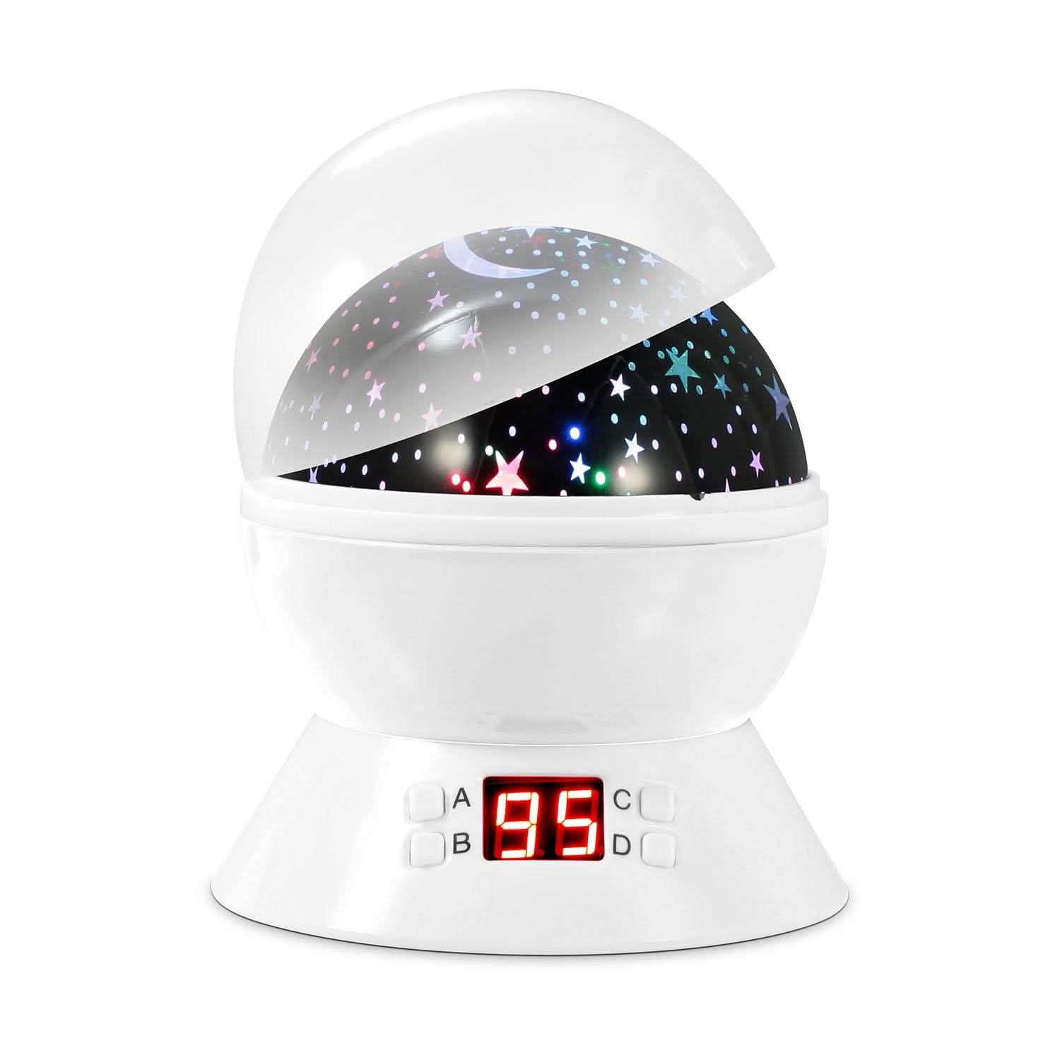 Star Moon LED Projector Lamp Kids Night Light Indoor Lighting - Tophatter Daily Deals