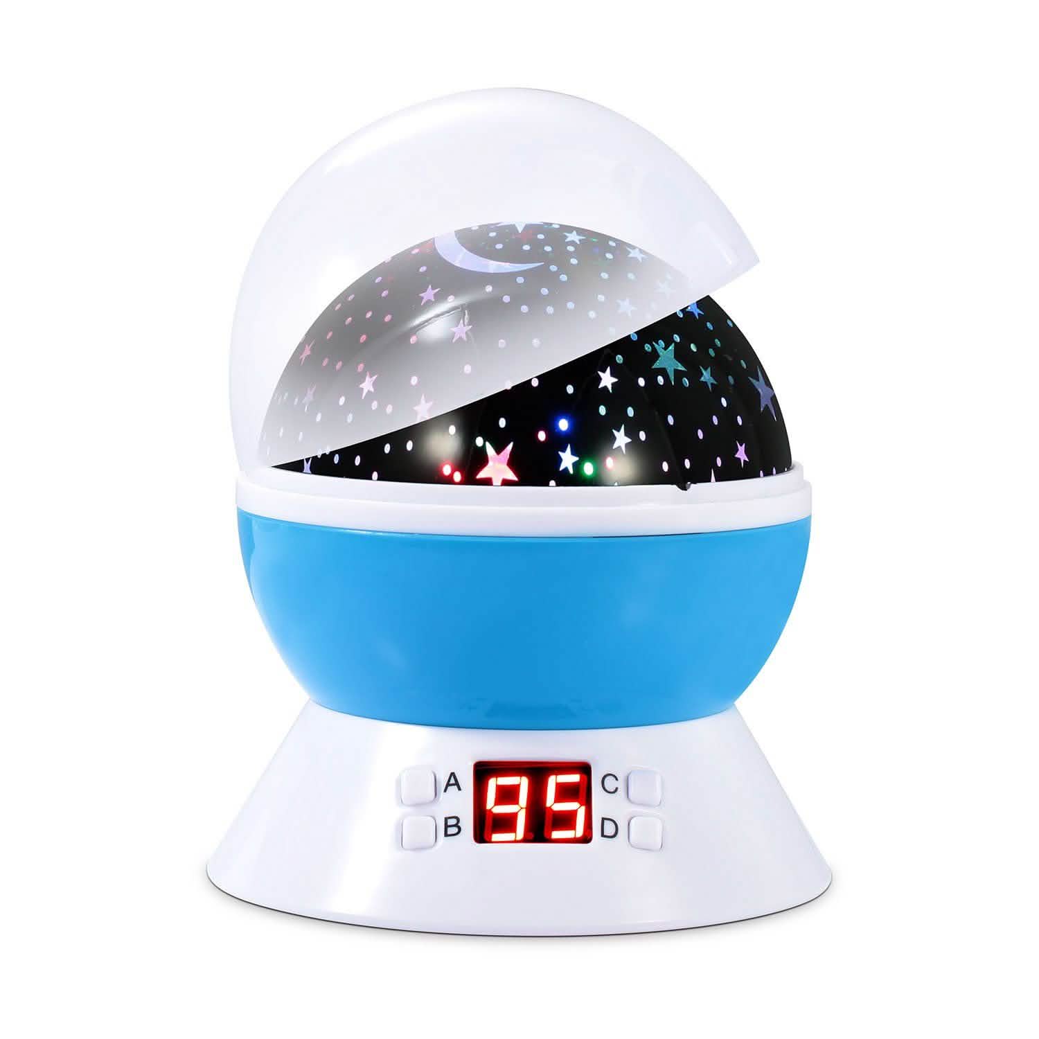 Star Moon LED Projector Lamp Kids Night Light Indoor Lighting - Tophatter Daily Deals