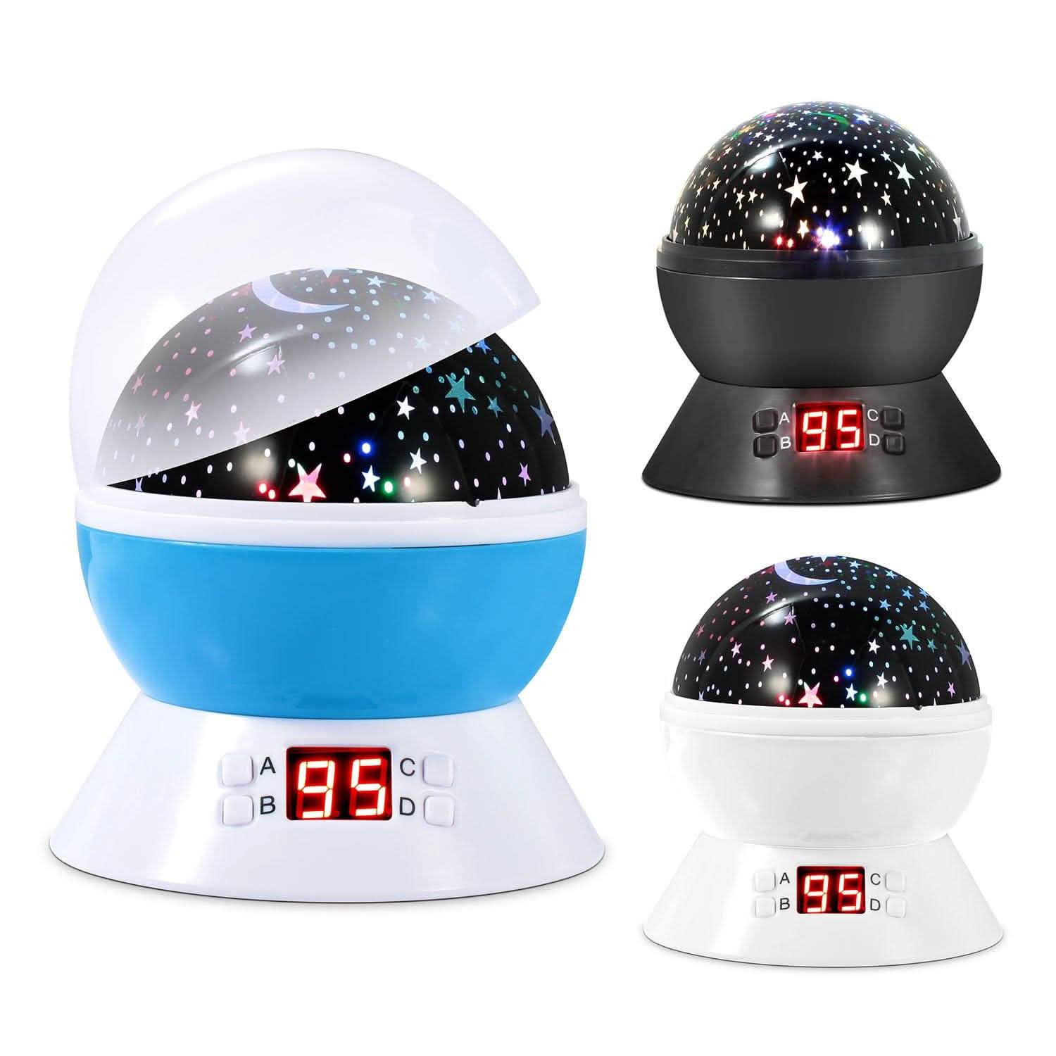 Star Moon LED Projector Lamp Kids Night Light Indoor Lighting - Tophatter Daily Deals