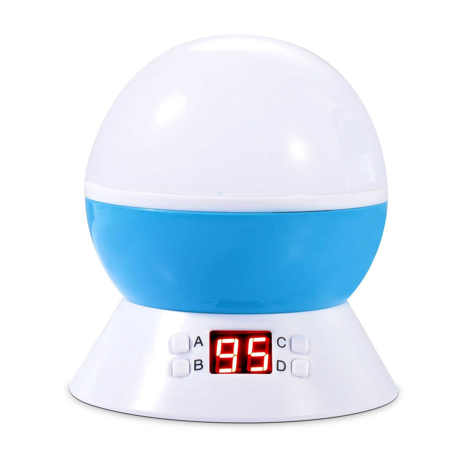 Star Moon LED Projector Lamp Kids Night Light White Indoor Lighting - Tophatter Daily Deals