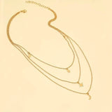 Star Moon Multi-layer Pendant Necklace Necklaces - Tophatter Daily Deals