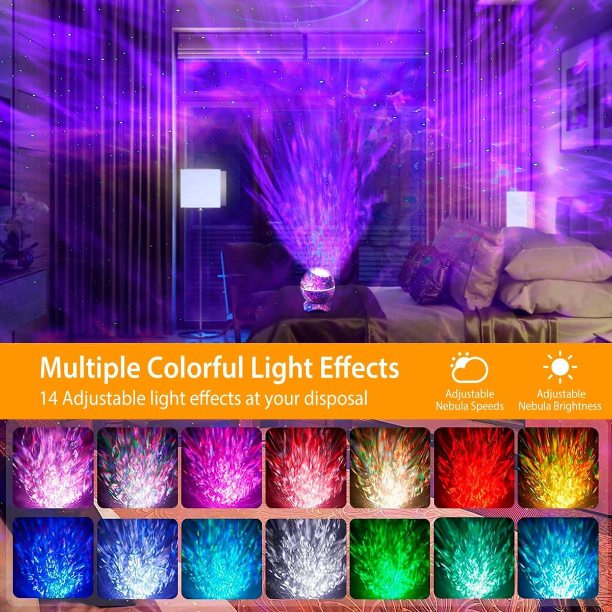 Star Project Lamp Galaxy Light Dinosaur Egg with Wireless Speaker and Remote Control Indoor Lighting - Tophatter Daily Deals