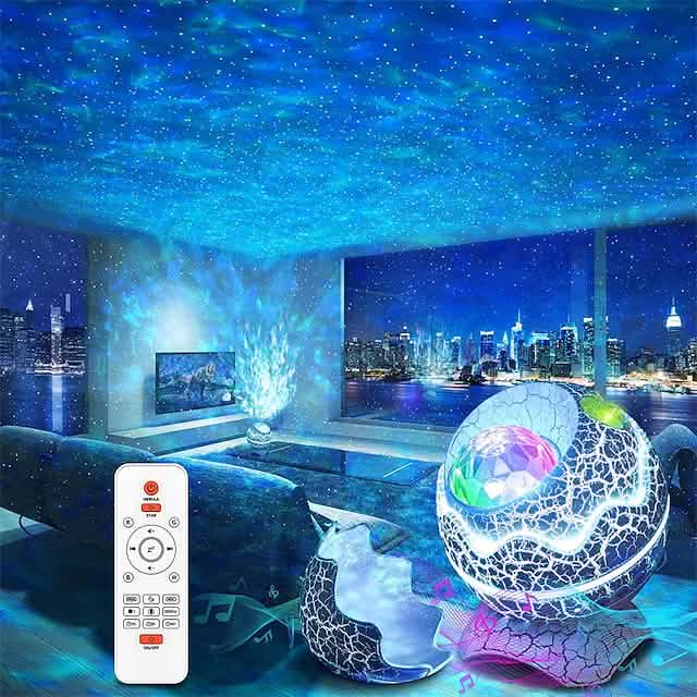 Star Projector Bluetooth Speaker LED Night Light Bluetooth Speakers - Tophatter Daily Deals
