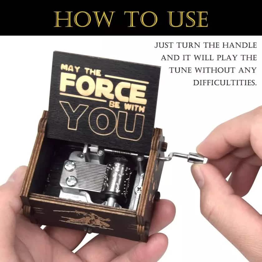 Star Wars Engraved Wooden Music Box Toys & Games - Tophatter Daily Deals