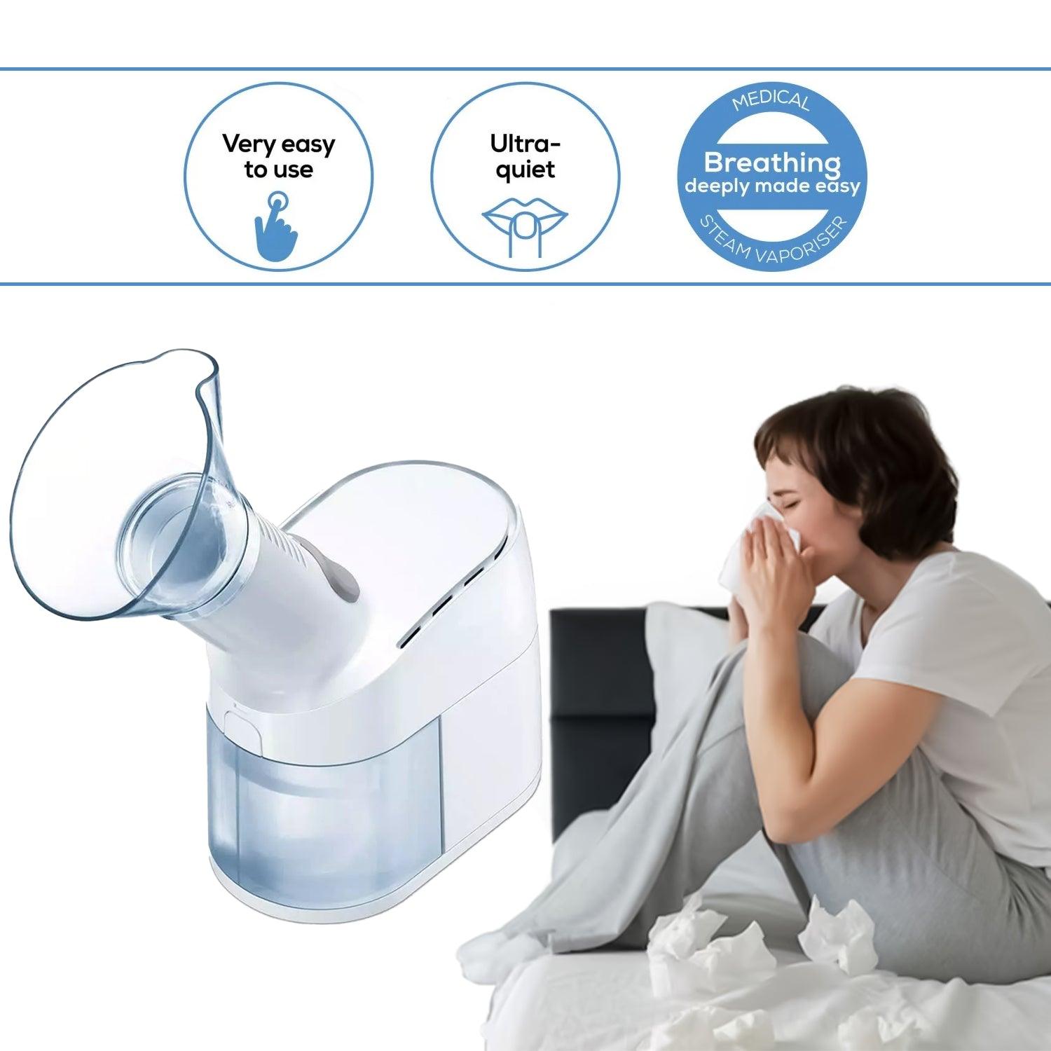 Sinus Steam Inhaler - Electric Si40 Warm Steam Inhaler Nasal Sinus Vaporiser Health Care - Tophatter Daily Deals